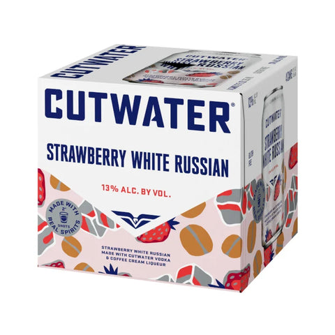 Cut Water Strawberry White Russian 12oz can 4pk