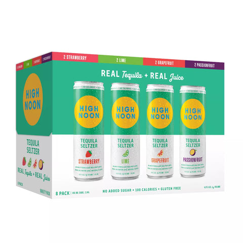 Highnoon 355ml Strawberry/Lime/Grape/Passion Fruit 8Pk