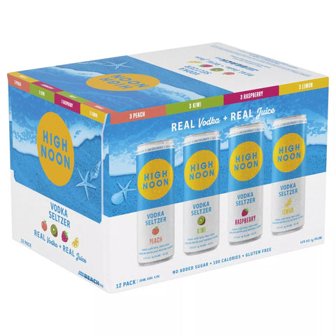 Highnoon 355ml Peach/Kiwi/Ras/Lemon 12Pk