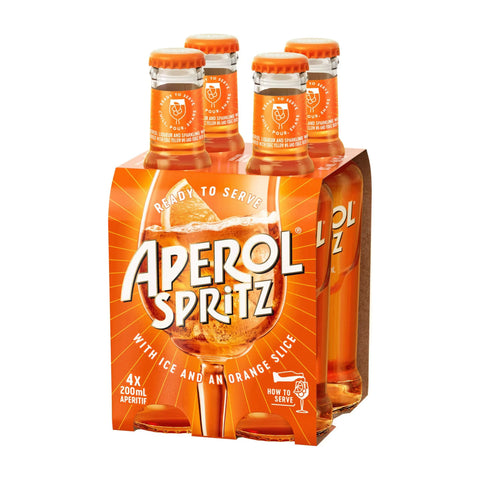 Aperol 4pk 200ml bottle