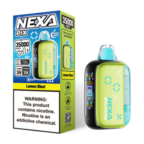 Nexa Pix Lemon Blast 35k Puff Disposable Vape pack